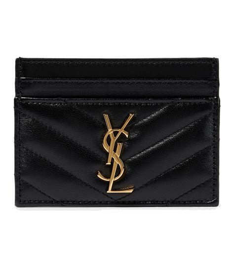 SAINT LAURENT Vintage Cassandre Matelassé Card Holder.